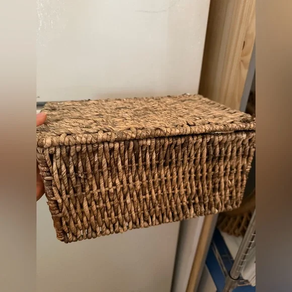 Woven Rectangular Storage Basket - Picture 5 of 5